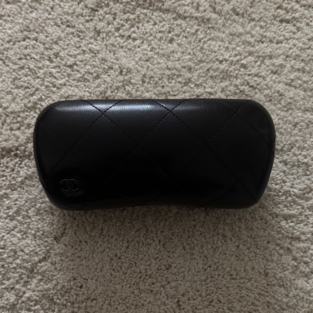 CHANEL Black Quilted Sunglasses Case